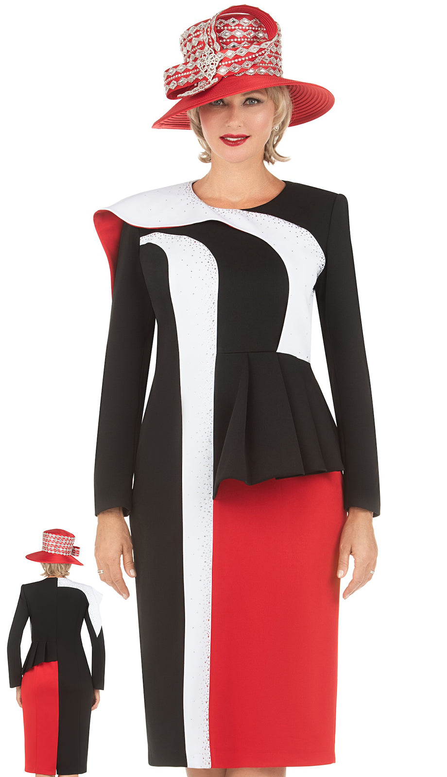 Giovanna G1185-BKRD-CO Church Suit