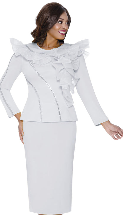 Stellar Looks SL600542-WHT-QS Church Suit
