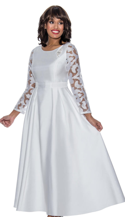 Nubiano 1471-WHT-CO Church Dress