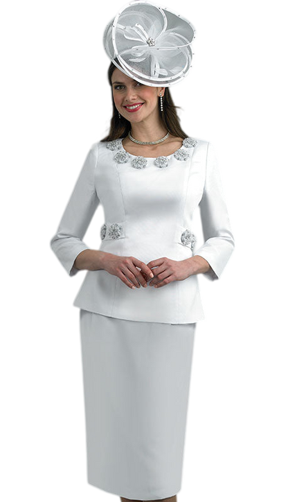 Lily And Taylor 4622-WHT First Church Suit