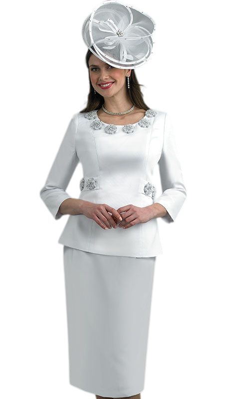 Lily And Taylor 4622-WHT First Church Suit