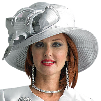 Lily And Taylor H282-WHT Church Hat