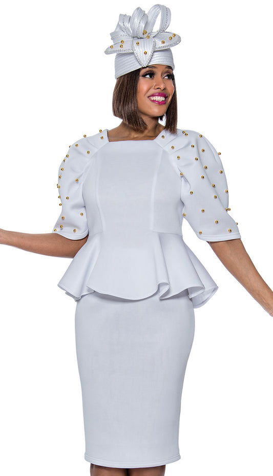 Stellar Looks SL1592-WHT-IH Unisex Church Suit