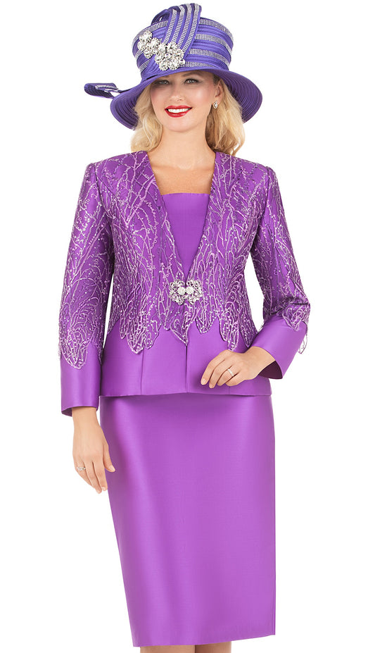 Giovanna G1194-PUR Church Suit