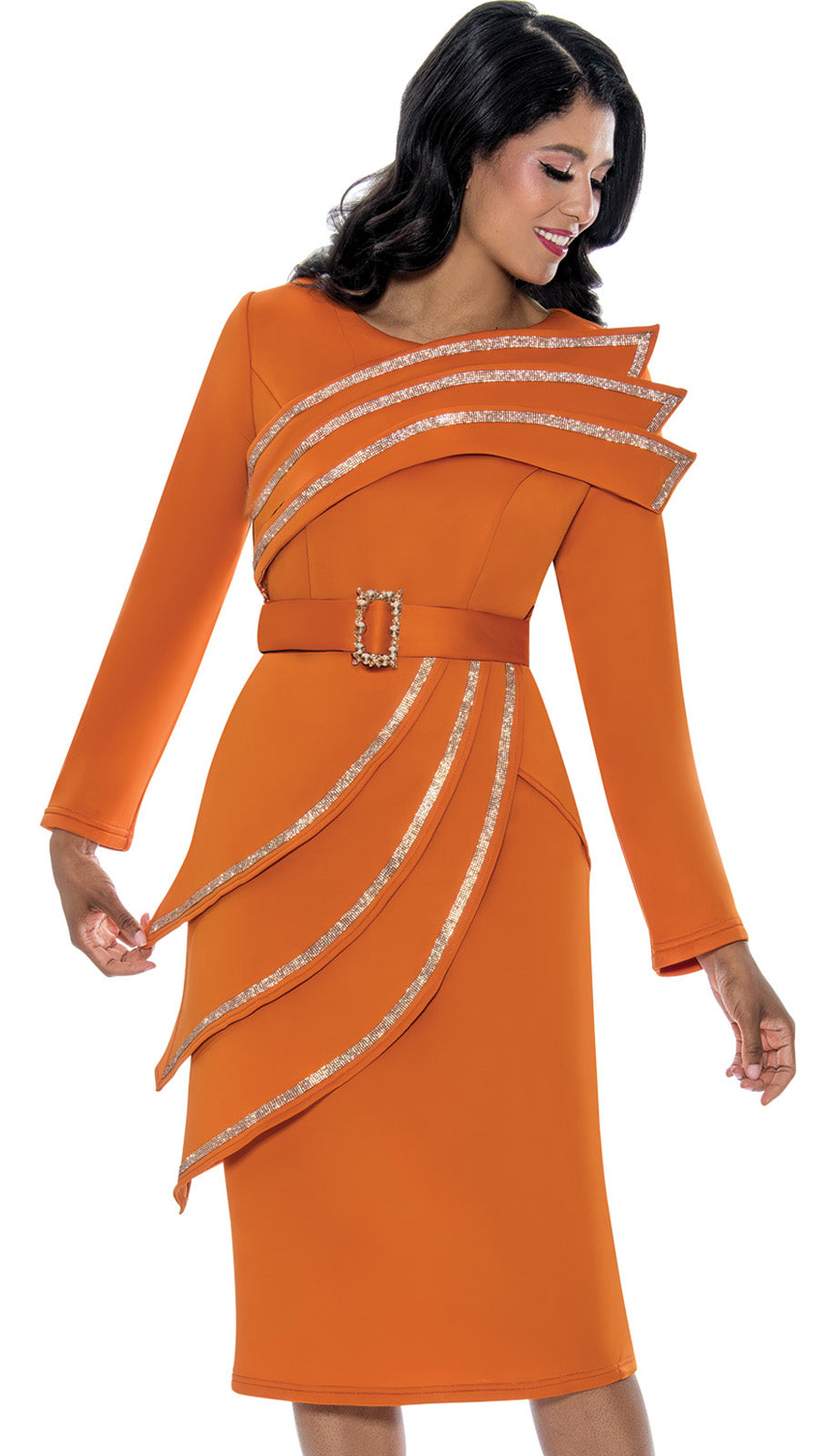 Stellar Looks SL600272-ORG-Designer Church Suit