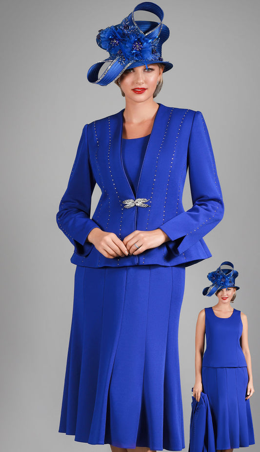 Giovanna G1225-RYL-H Church Suit-Hat