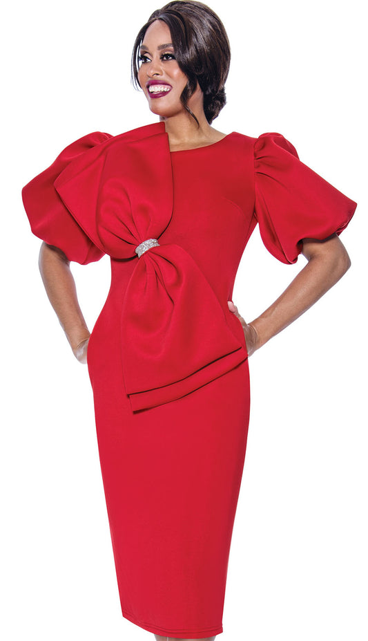 Nubiano 12351-RED-QS Church Dress