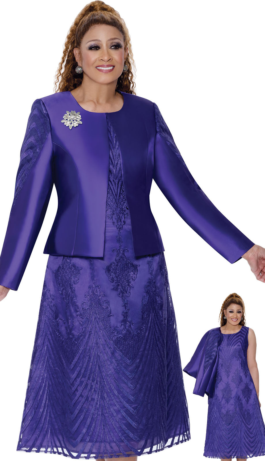 Dorinda Clark Cole 309672-PUR Church Dress