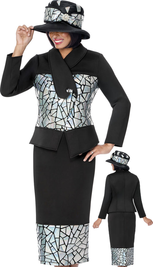 GMI 402082-BLK-QS Church Suit