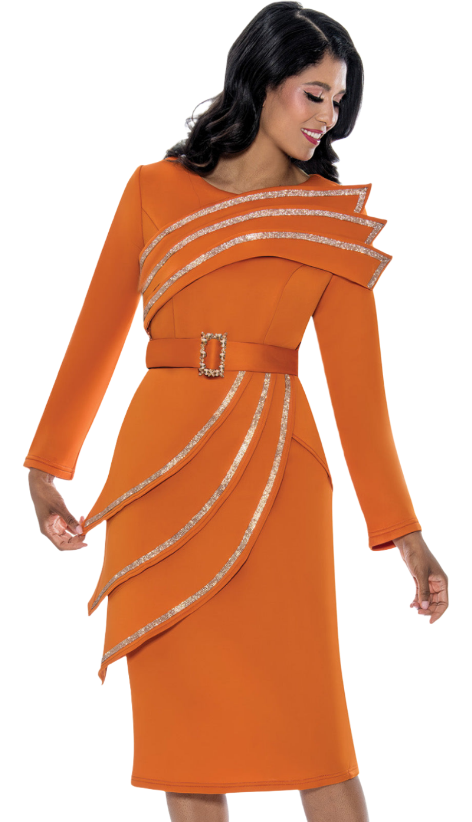 Stellar Looks SL600272-ORG-Designer Church Suit