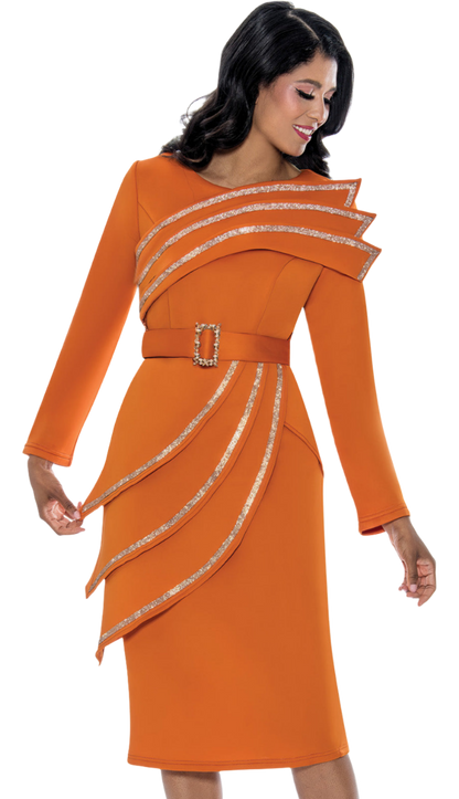 Stellar Looks SL600272-ORG-Designer Church Suit