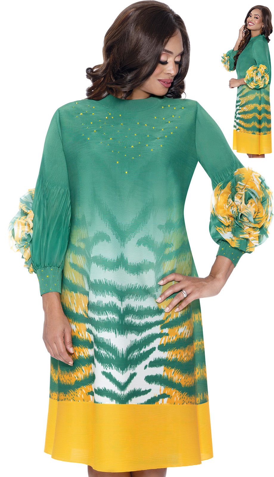 Divine Casuals DC1851-TEA Ladies Dress