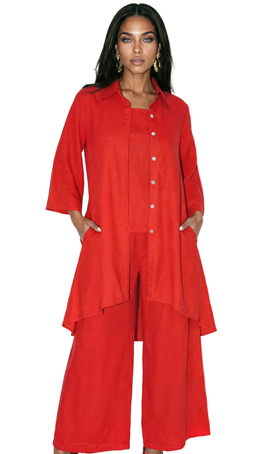 Lisa Rene 3392-RED Pants Set