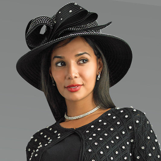 Lily And Taylor H179-BLK Church Hat