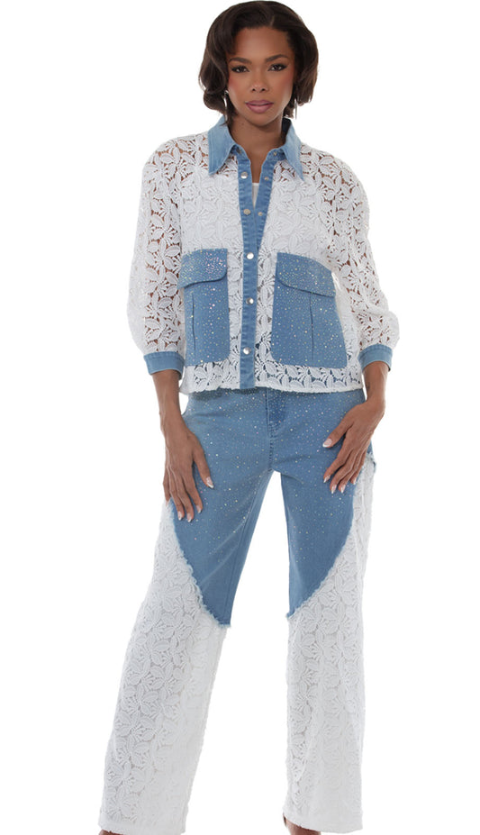 Love The Queen 17654-WHT Outfit