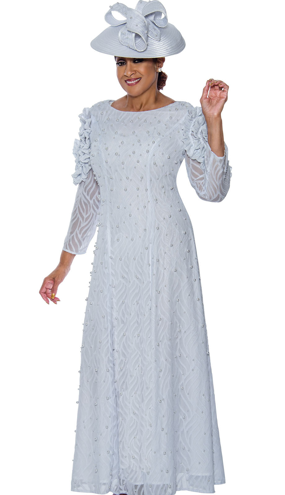 Dorinda Clark Cole 4941-WHT-CO Church Dress