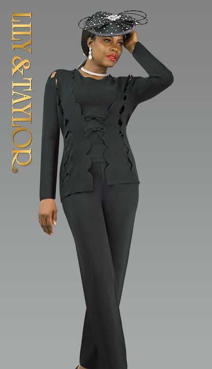 Lily And Taylor 818-BLK Church Suit