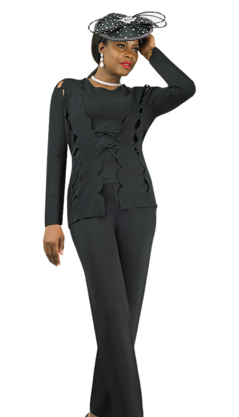 Lily And Taylor 818-BLK Church Suit