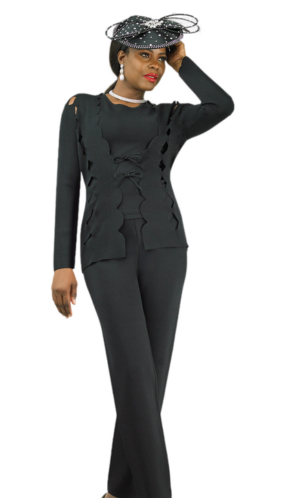 Lily And Taylor 818-BLK Church Suit