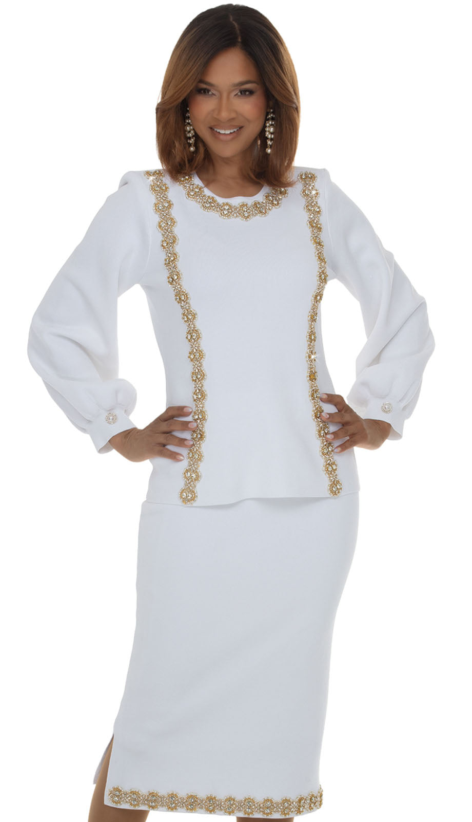 Donna Vinci 13473-OFW Church Suit