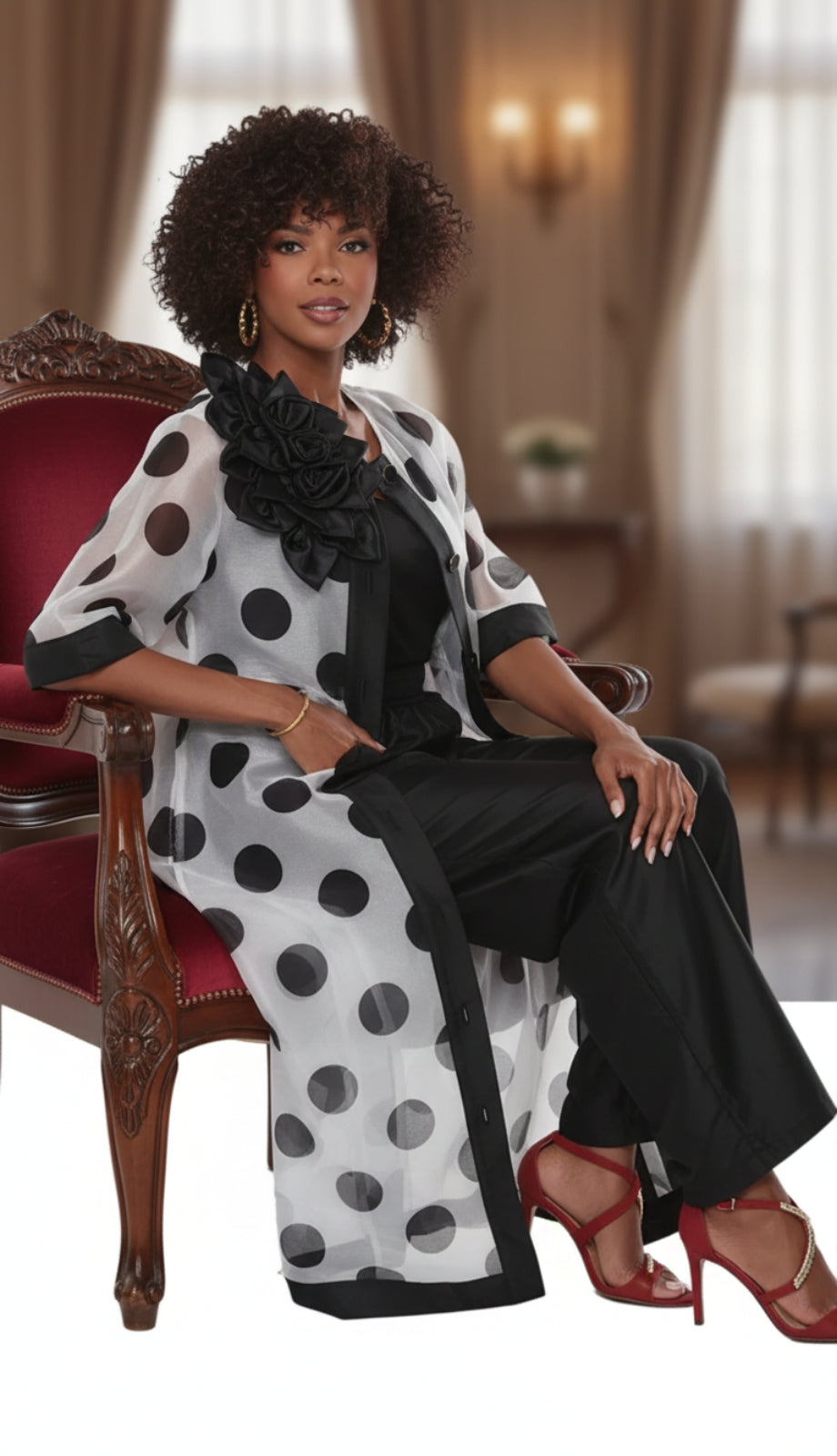Love the Queen 17591 Womens Pant Suit