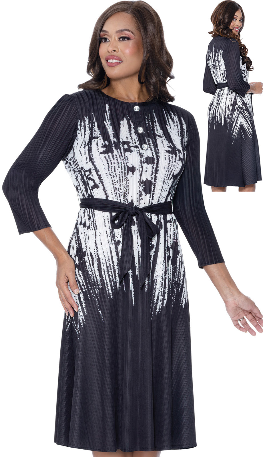 Divine Casuals DC1861-BLK Ladies Dress