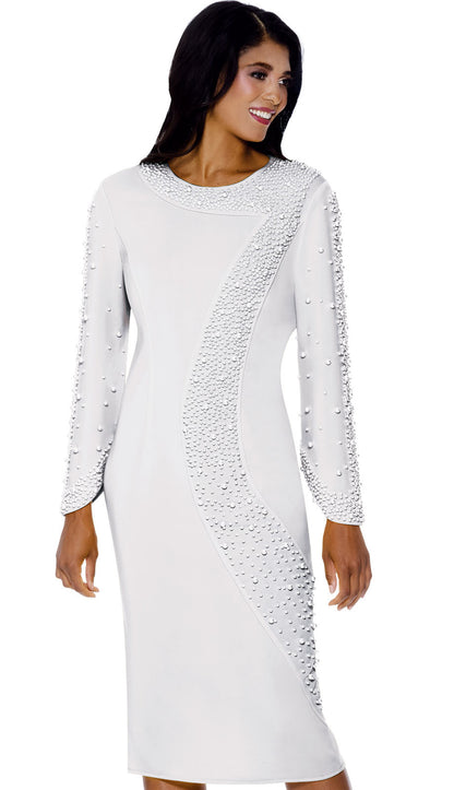 Stellar Looks SL600551-WHT Church Dress