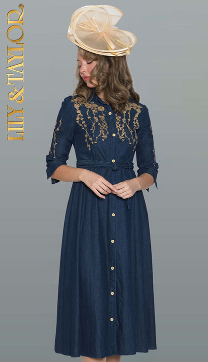 Lily and Taylor 5152-NVY-H Church Hat