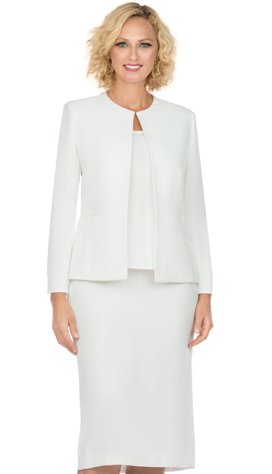 Giovanna S0721-WHT-CO Womens Suit