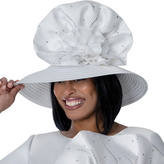 Dorinda Clark Cole 401872-WHT-H-IH Church Hat