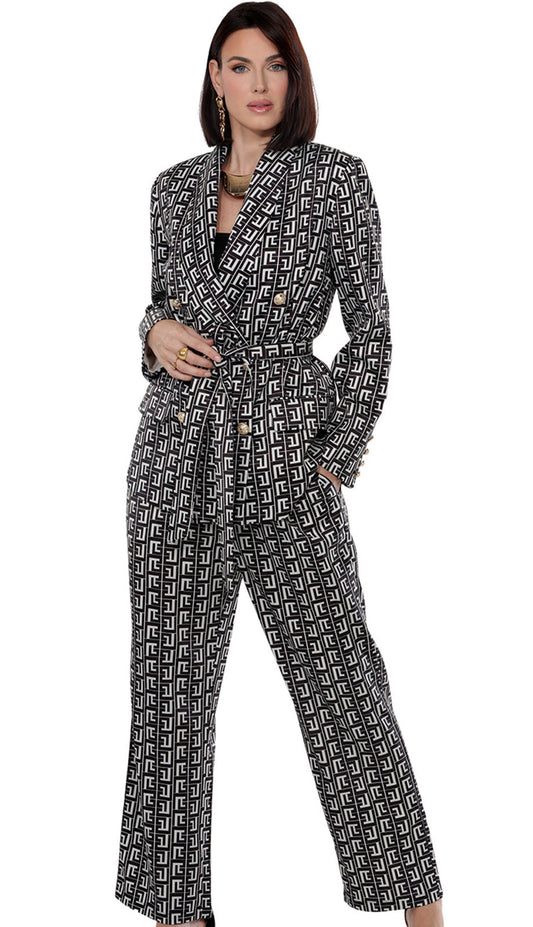 Love the Queen 17602-BWB Pant Suit