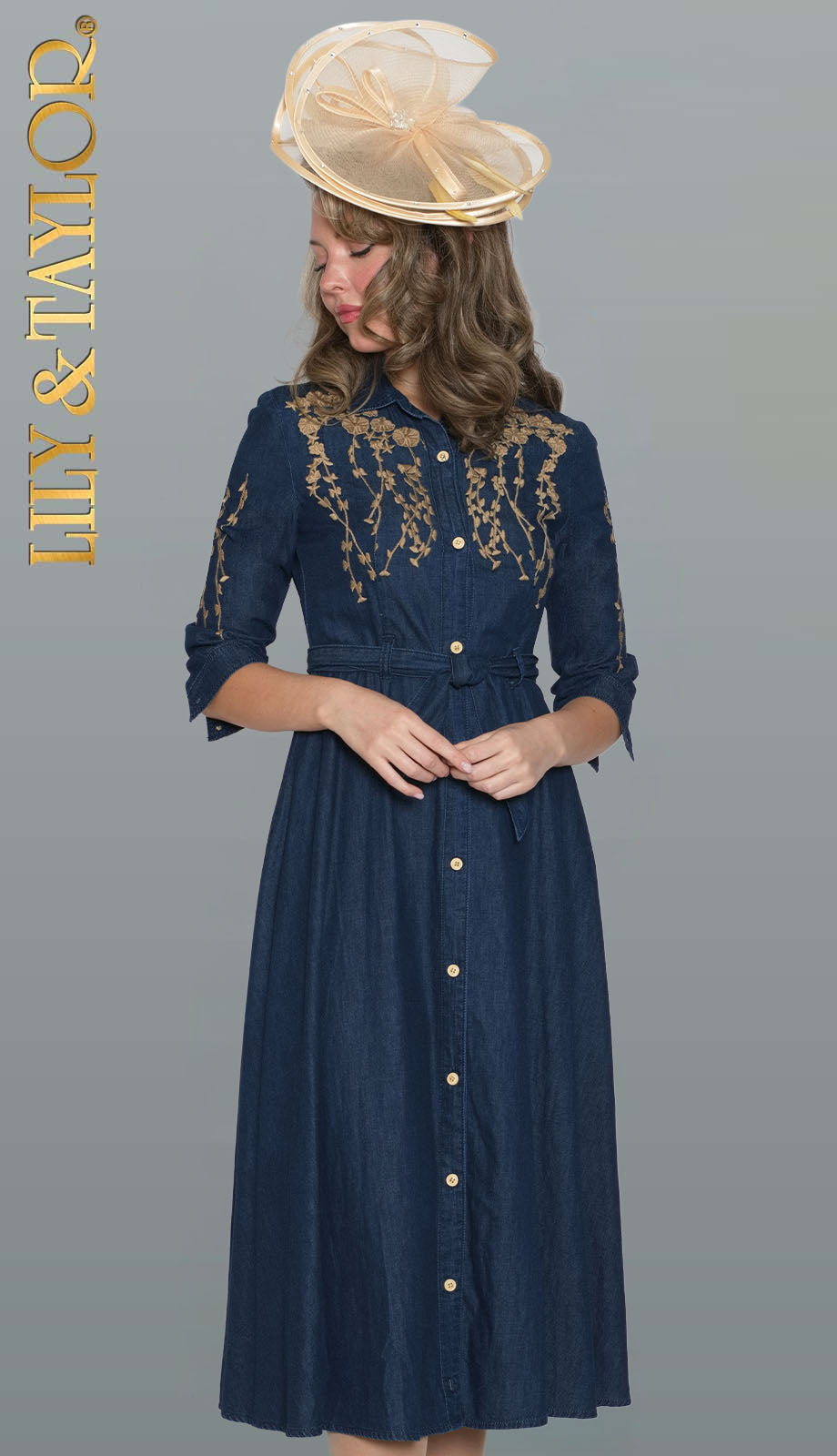 Lily And Taylor 5152-NVY Church Dress