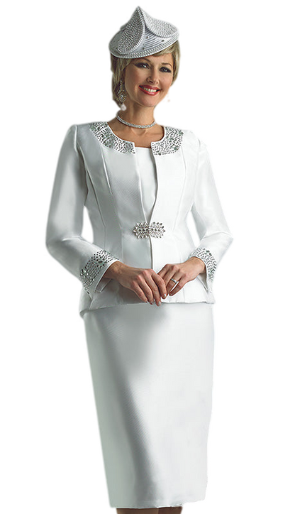 Lily And Taylor 3800-H Church Suit-Hat