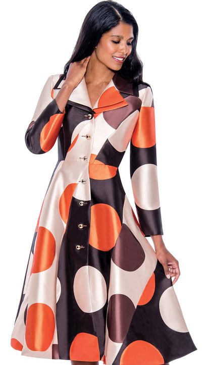 Nubiano 1291-BRN-IH Church Dress