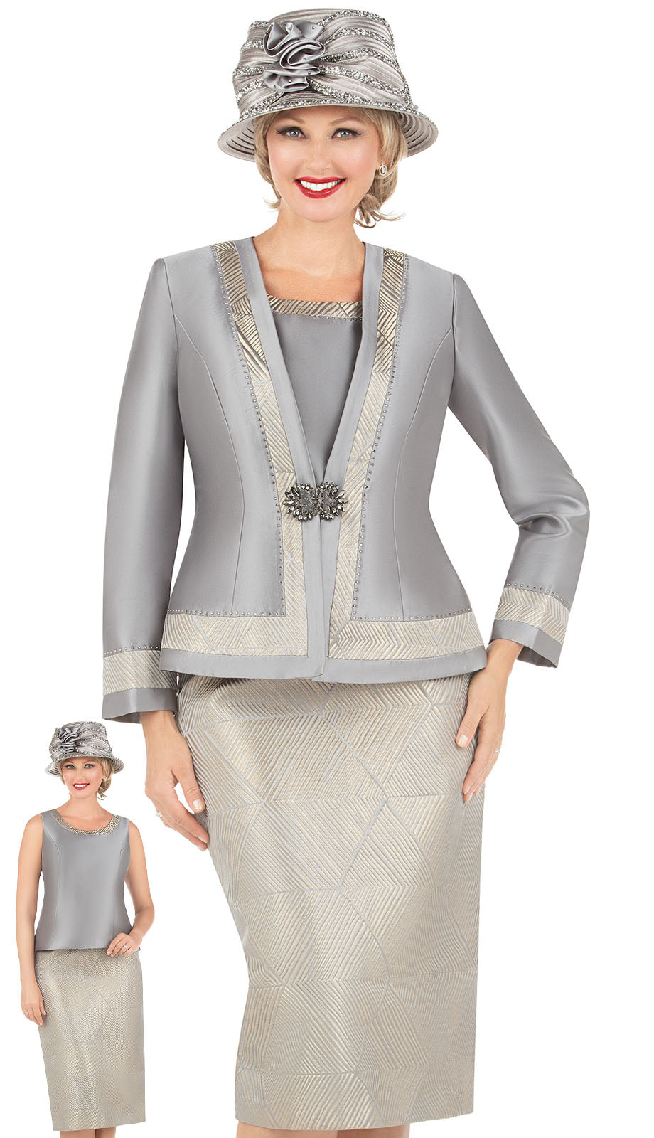 Giovanna 1215-H Church Suit-Hat