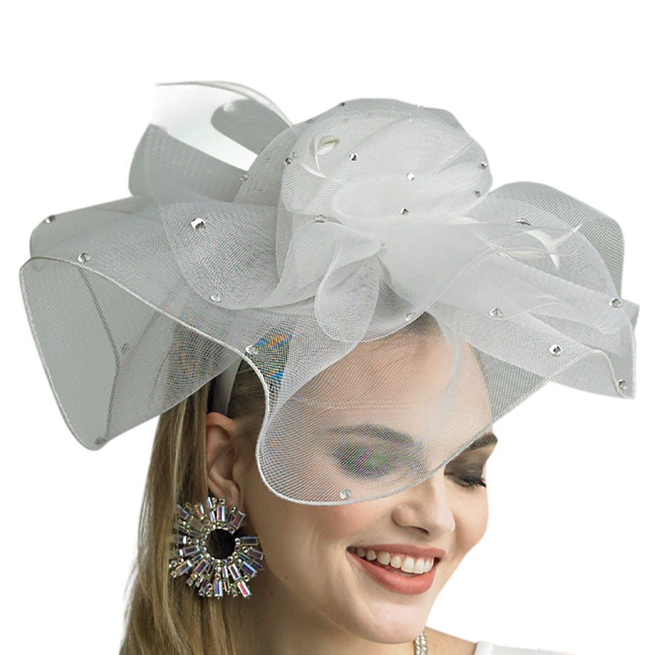 Lily and Taylor H130-WHT Fascinator