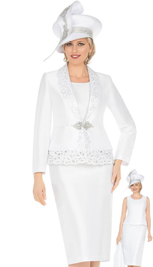 Giovanna G1316-WHT Womens Church Suit