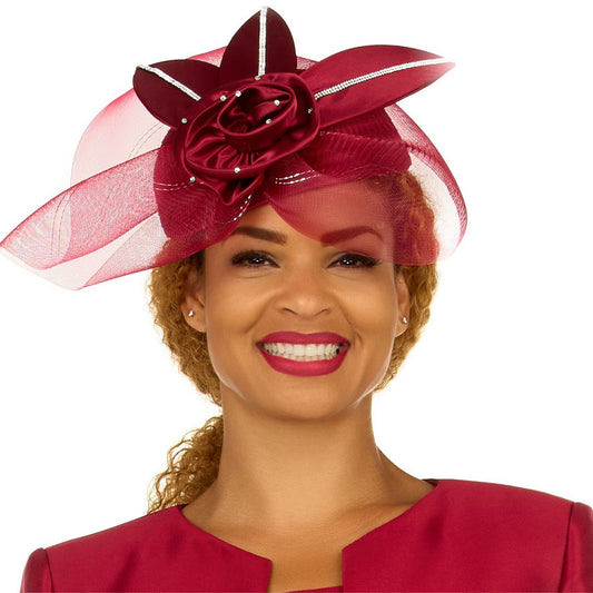 Giovanna HR22152-BRG Church Hat