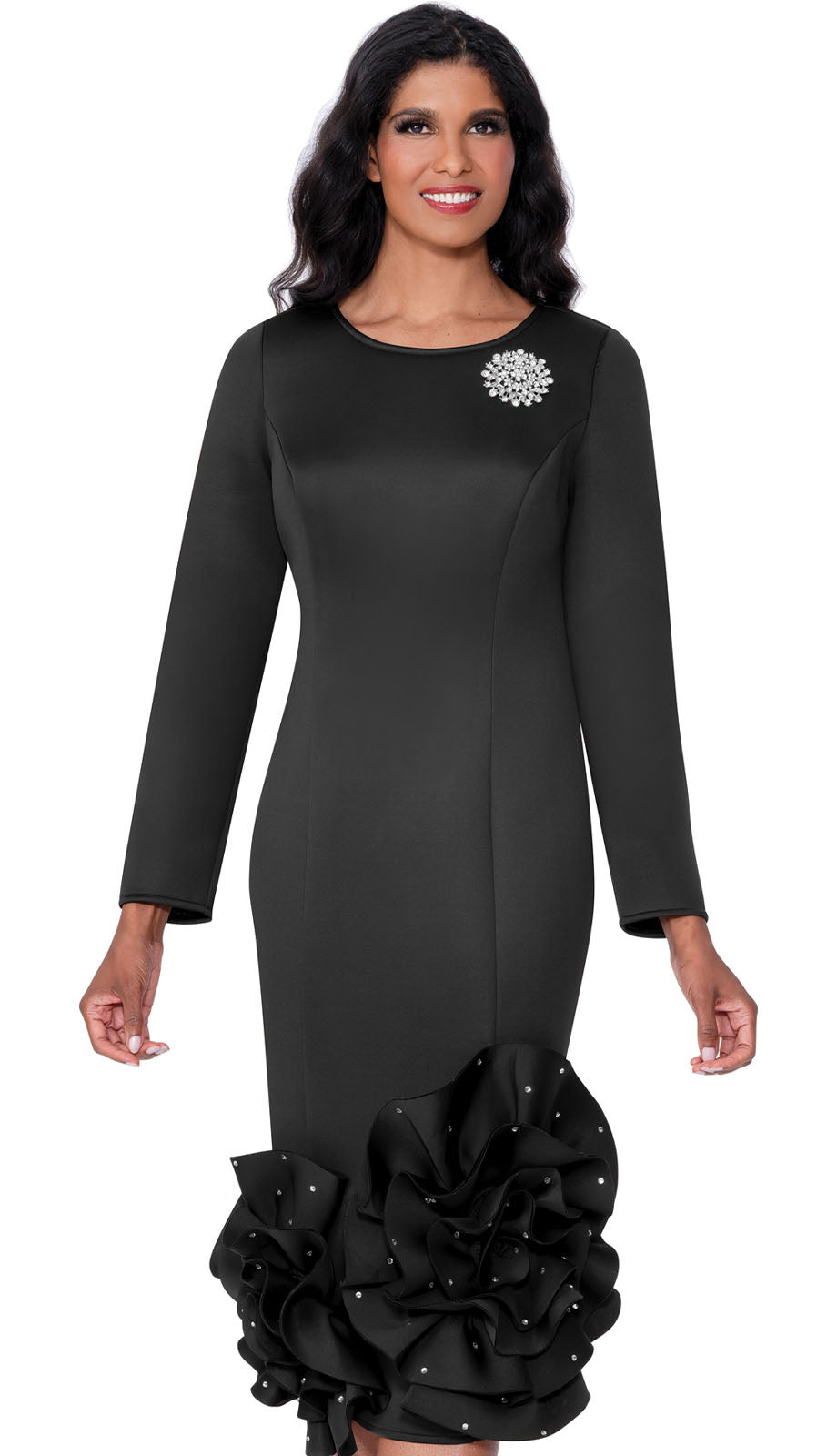 Nubiano 100681-BLK-IH Womens Church Dress
