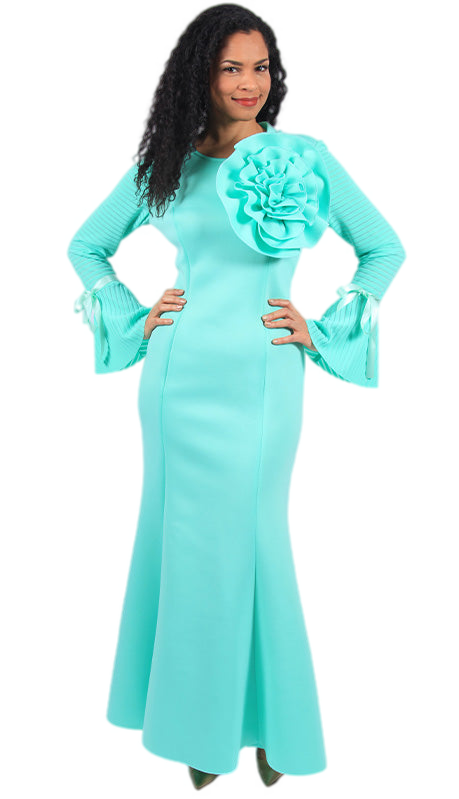 Diana Couture D1054-MINT Church Dress