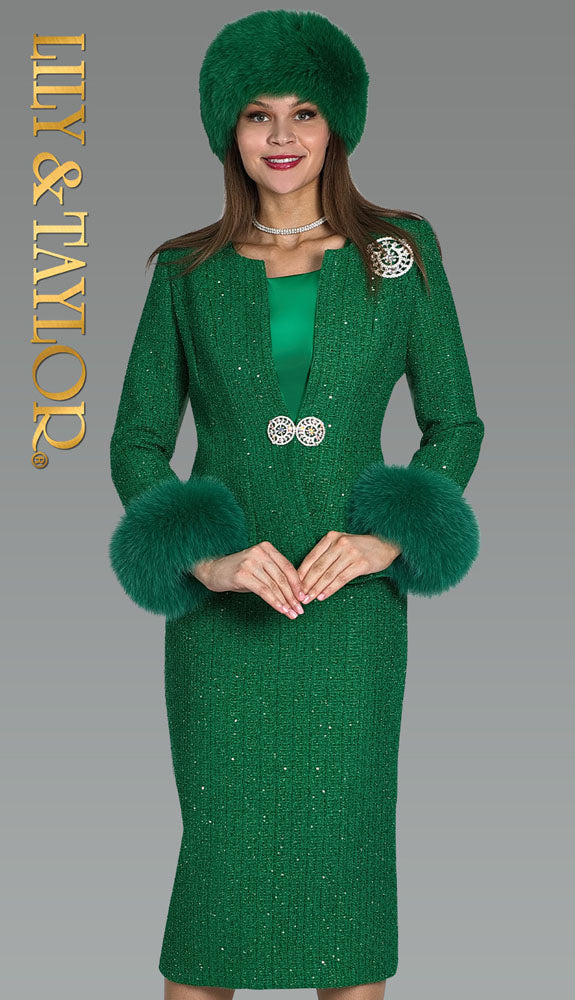 Lily And Taylor 5085-RED Church Suit