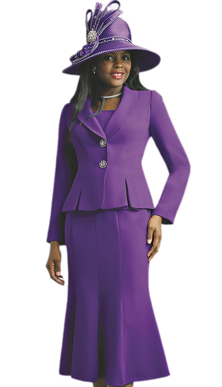 Lily And Taylor 2834-PUR Church Suit