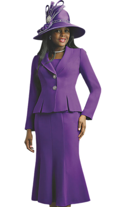 Lily And Taylor 2834-PUR Church Suit