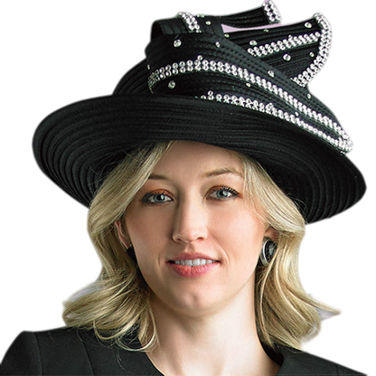 Lily And Taylor H102-BLK-IH Church Hat