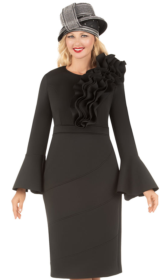 Giovanna DP2401-BLK Church Dress-Hat