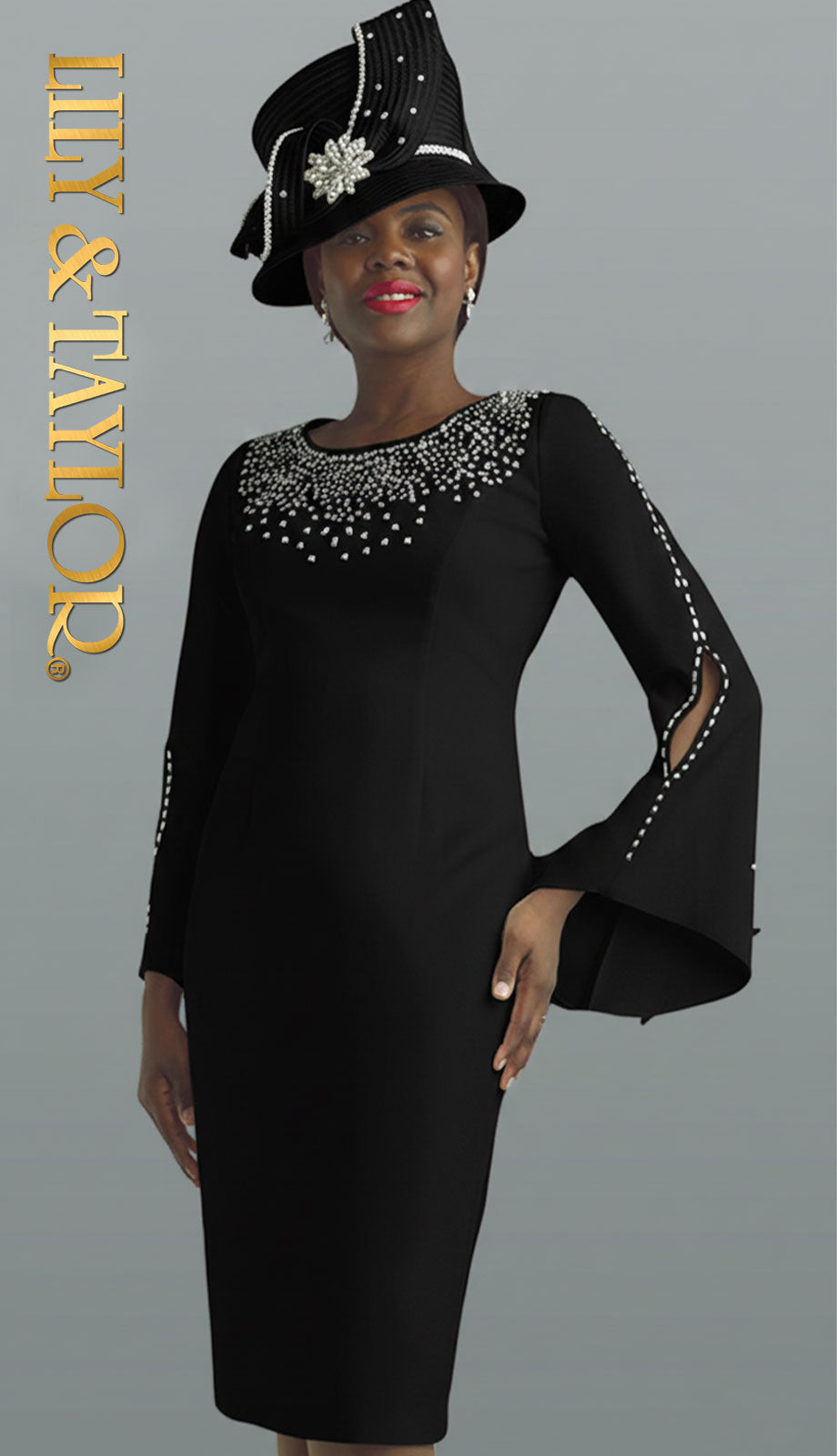 Lily And Taylor 3889-BLK-IH Church Dress