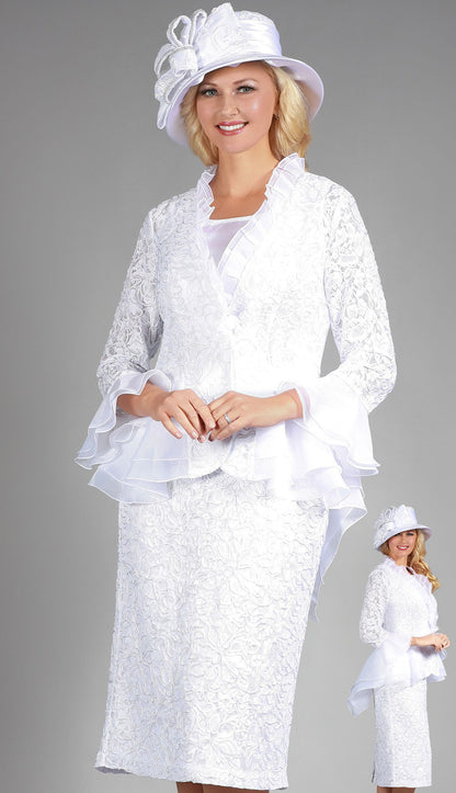 Giovanna 0929-WHT Church Suit
