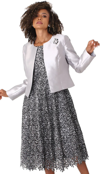 Chancele 4805-SIL-QS Womens Jacket Dress