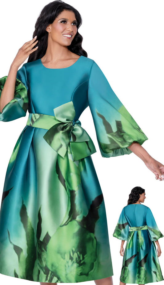 Nubiano 100221-GRN-IH Womens Church Dress
