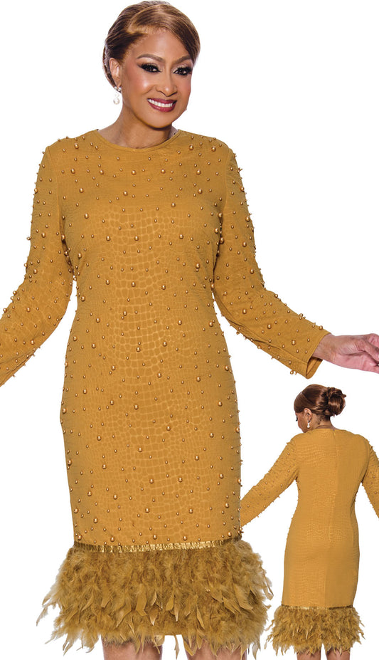 Dorinda Clark Cole 5031-GLD-QS Church Dress